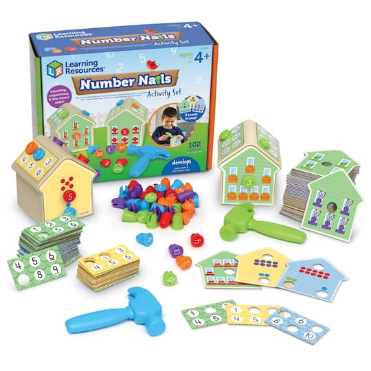 Learning Resources Number Nails! Fine Motor Math Game